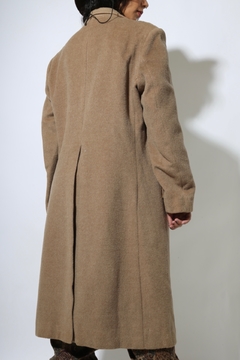 casaco pura Lã forrado grosso bege na internet