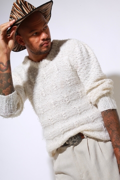 blusa tricot grosso perolado textura G - loja online