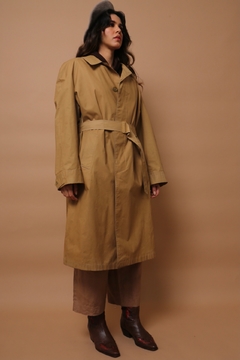 conjunto trench coat + boina vintage bege - comprar online