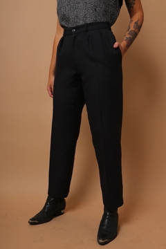 calça alfaiataria cintura alta preta - comprar online