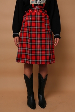 saia xadrez Kilt vermelha - comprar online