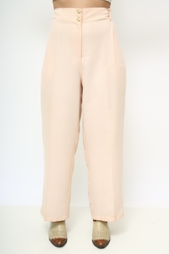 Conjunto rosa blusa alongada + calça pantalona - loja online