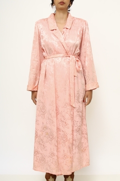 Robe rosa vintage longo ombreira na internet