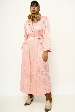 Robe rosa vintage longo ombreira - comprar online