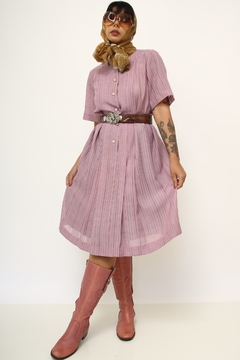 Imagem do Vestido rosa listras VIGÊE vintage