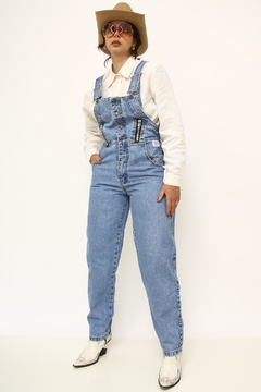 Macacão jeans vintage ziper - loja online