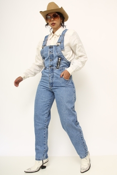 Macacão jeans vintage ziper