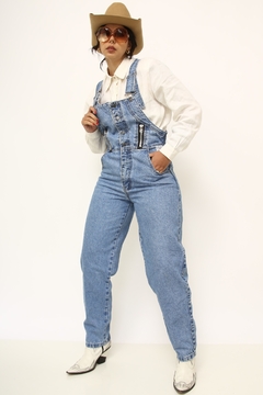 Macacão jeans vintage ziper na internet