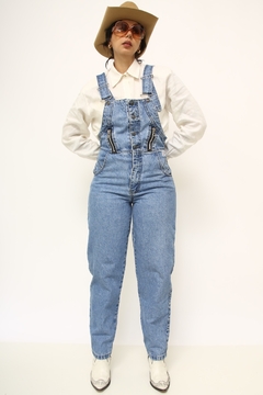 Macacão jeans vintage ziper - comprar online