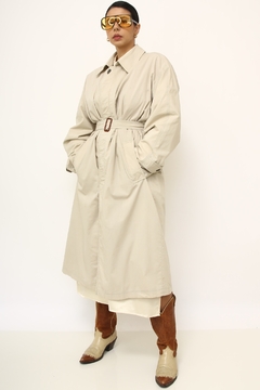 Trenc coat classico bege cinto amplo - comprar online