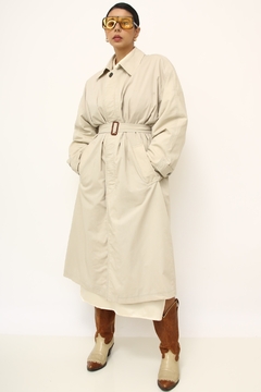 Trenc coat classico bege cinto amplo - loja online