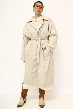 Trenc coat classico bege cinto amplo - comprar online