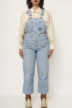 Macacão jeans jardineira vintage - comprar online