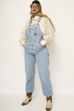 Macacão jeans jardineira vintage - loja online