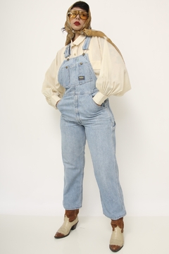 Macacão jeans jardineira vintage