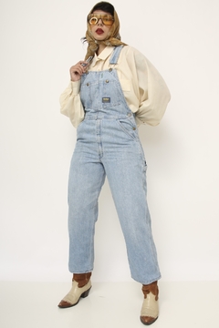 Macacão jeans jardineira vintage