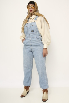 Macacão jeans jardineira vintage - comprar online