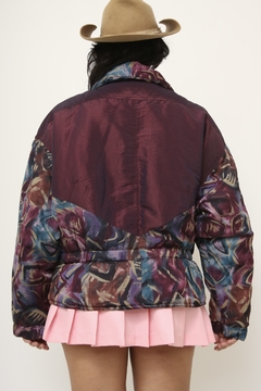Jaqueta nylon acinturada roxa vintage - comprar online