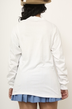 Blusa vintage 90´s manga longa branca