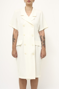 Vestido culote vintage off white 80´s na internet
