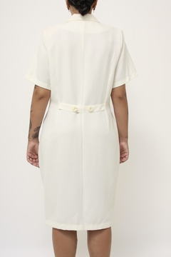 Vestido culote vintage off white 80´s - Capichó Brechó