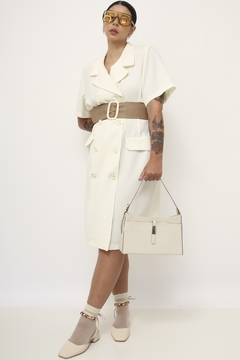 Vestido culote vintage off white 80´s - comprar online