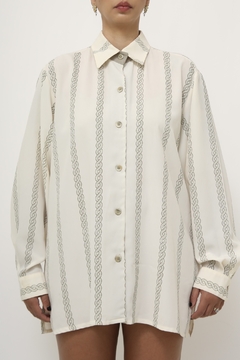 Imagem do Camisa vintage tranças manga bufante
