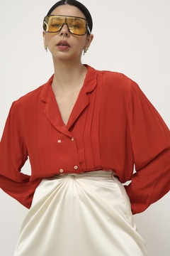 Camisa vintage classica vermelha - comprar online