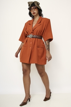 Imagem do Blazer vestido laranja ombreira
