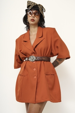 Blazer vestido laranja ombreira - comprar online