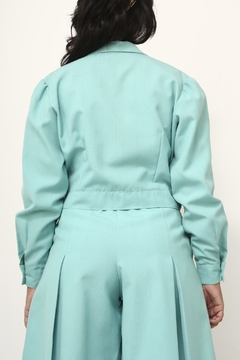 Conjunto verde shorts + jaqueta - loja online