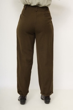 Imagem do Calça lã verde vintage cintura alta