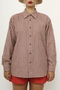 Camisa xadrez vermelha vintage - loja online