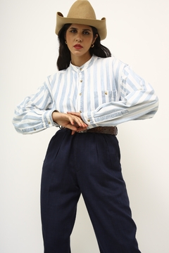 Camisa listras vintage algodão - loja online