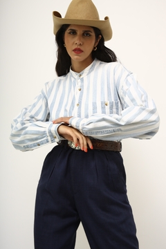 Imagem do Camisa listras vintage algodão