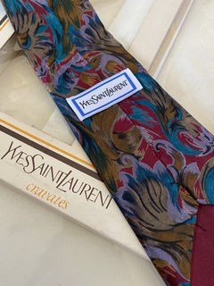 conjunto gravata + lenços YSL seda na internet