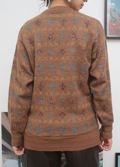 Pulôver vintage tricot macio manha longa na internet