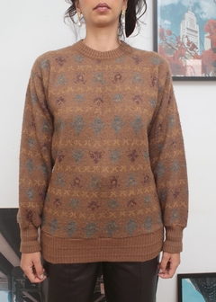Pulôver vintage tricot macio manha longa - comprar online