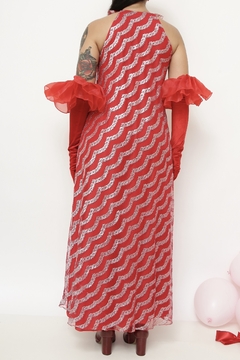 Vestido vermelho bababdos vintage brilho - loja online