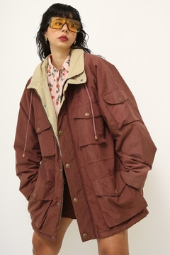 Parka nlon vinho vintage - loja online