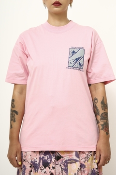 Camiseta rosa vintage - comprar online