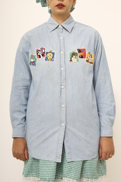 Camisa persongens jeans vintage