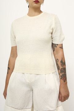 Blusa pulover vintage creme na internet