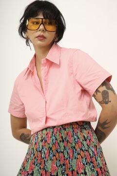 Imagem do Camisa rosa vintage classica