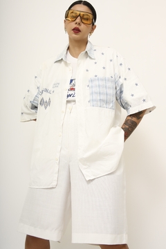 Camisa etsrela vintage algodão - comprar online