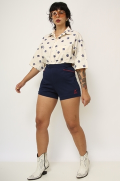 Shorts curto vintage azul - loja online