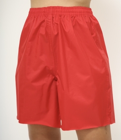 Shorts vermelho cintura alta na internet