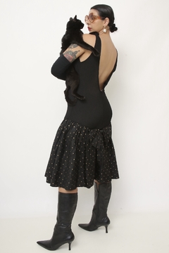 Vestido anos 80 ´s saia poa STEPPIN OUT - comprar online