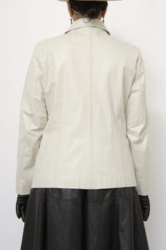 Blazer couro off white classico - comprar online