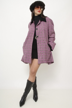 Blazer roxo longo evasê LESLIE FAY forrado - loja online